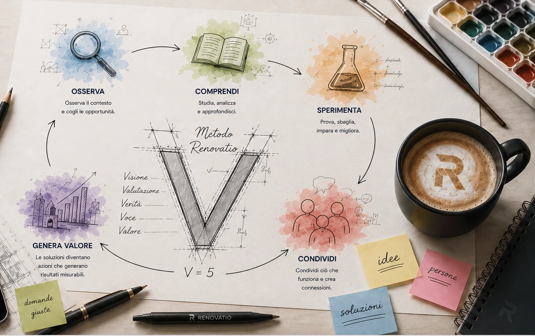 Il Metodo Renovatio: osserva, comprendi, sperimenta, condividi e genera valore
